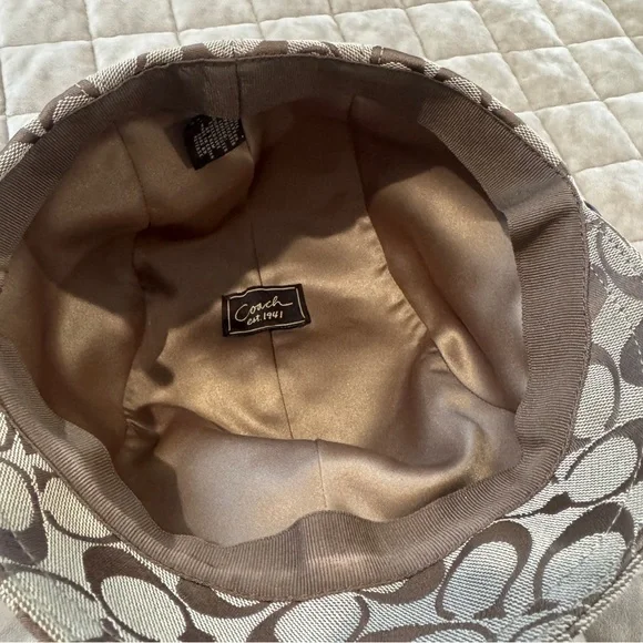 Coach Tan and Brown Monogram Hat - Picture 4 of 5